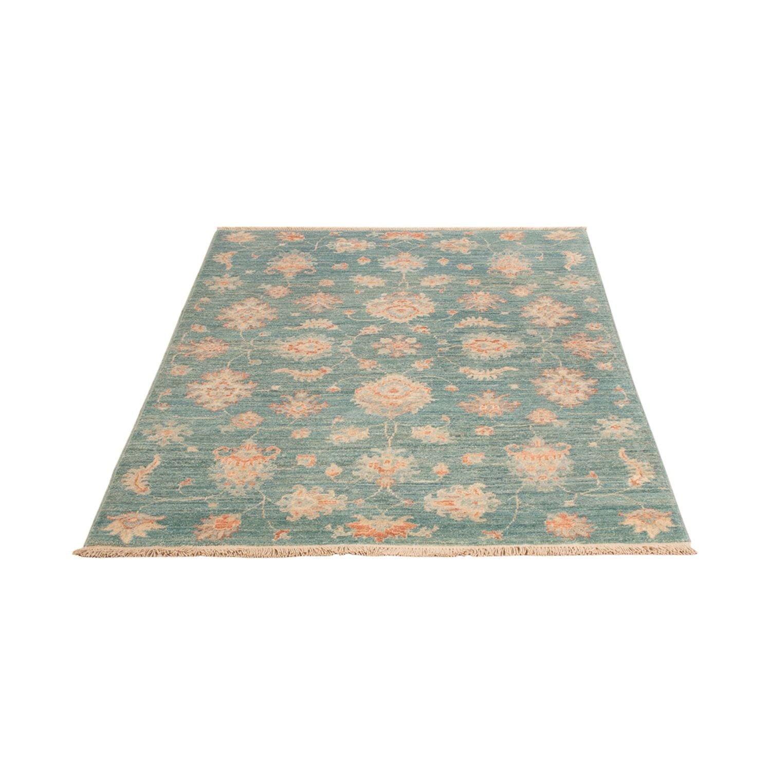 Ziegler Teppich - 147 x 103 cm - seeblau