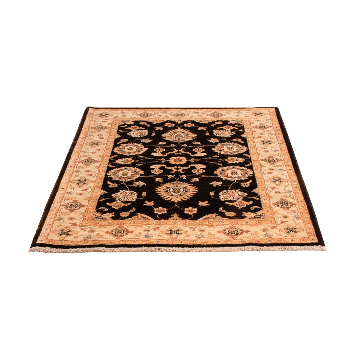 Ziegler Teppich - 146 x 105 cm - schwarz