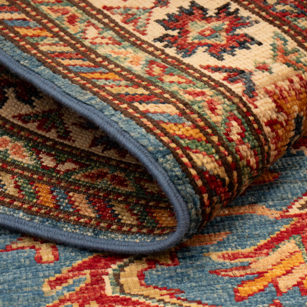Ziegler Teppich - Kazak - Royal - 125 x 83 cm - blau