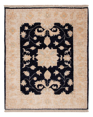 Ziegler Teppich - 98 x 81 cm - schwarz