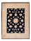Ziegler Teppich - 102 x 80 cm - schwarz