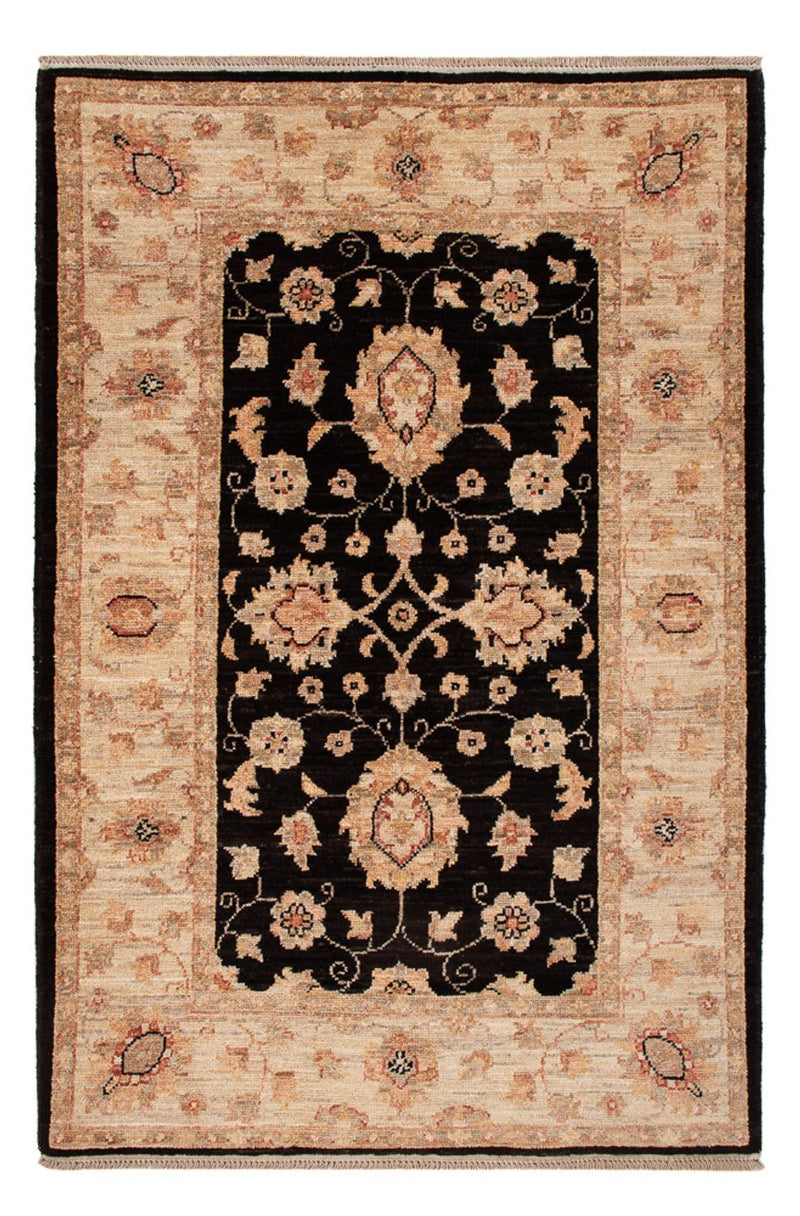 Ziegler Teppich - 121 x 80 cm - schwarz