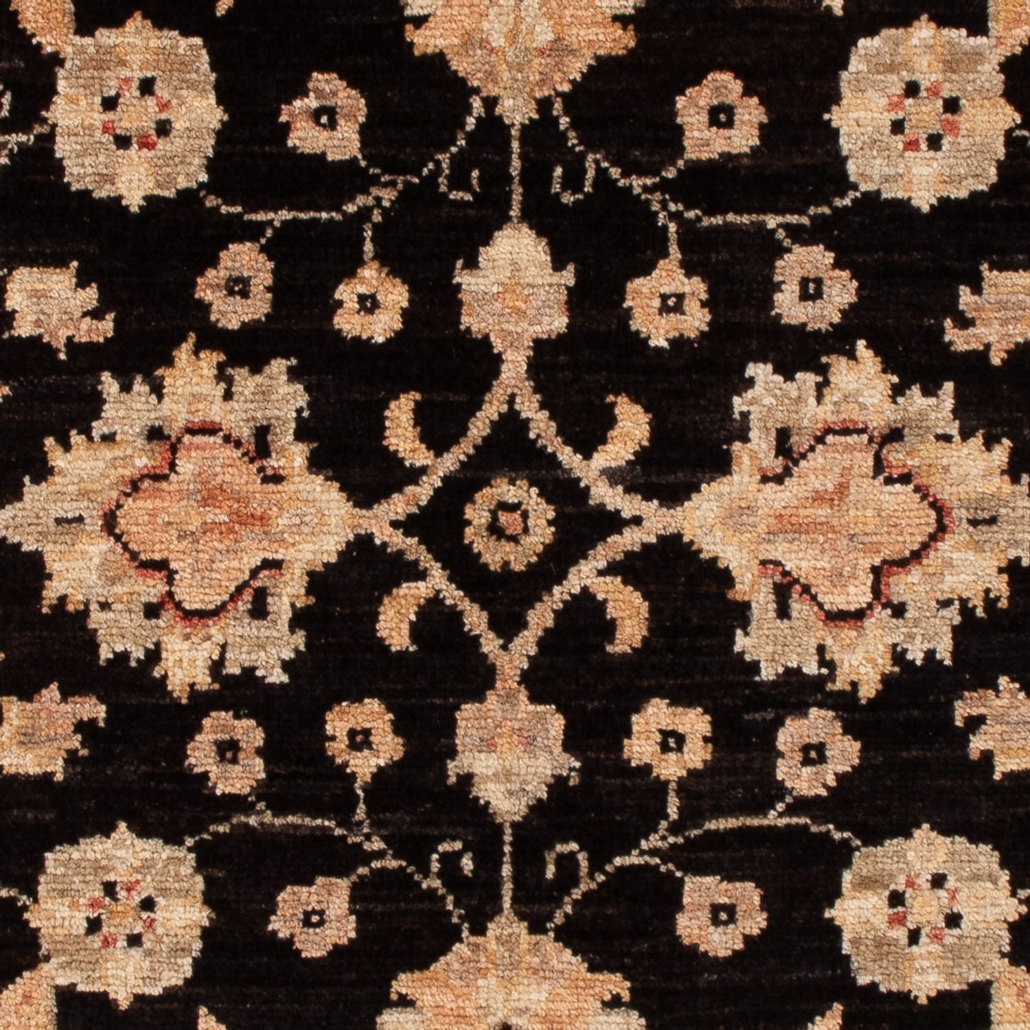 Ziegler Teppich - 121 x 80 cm - schwarz