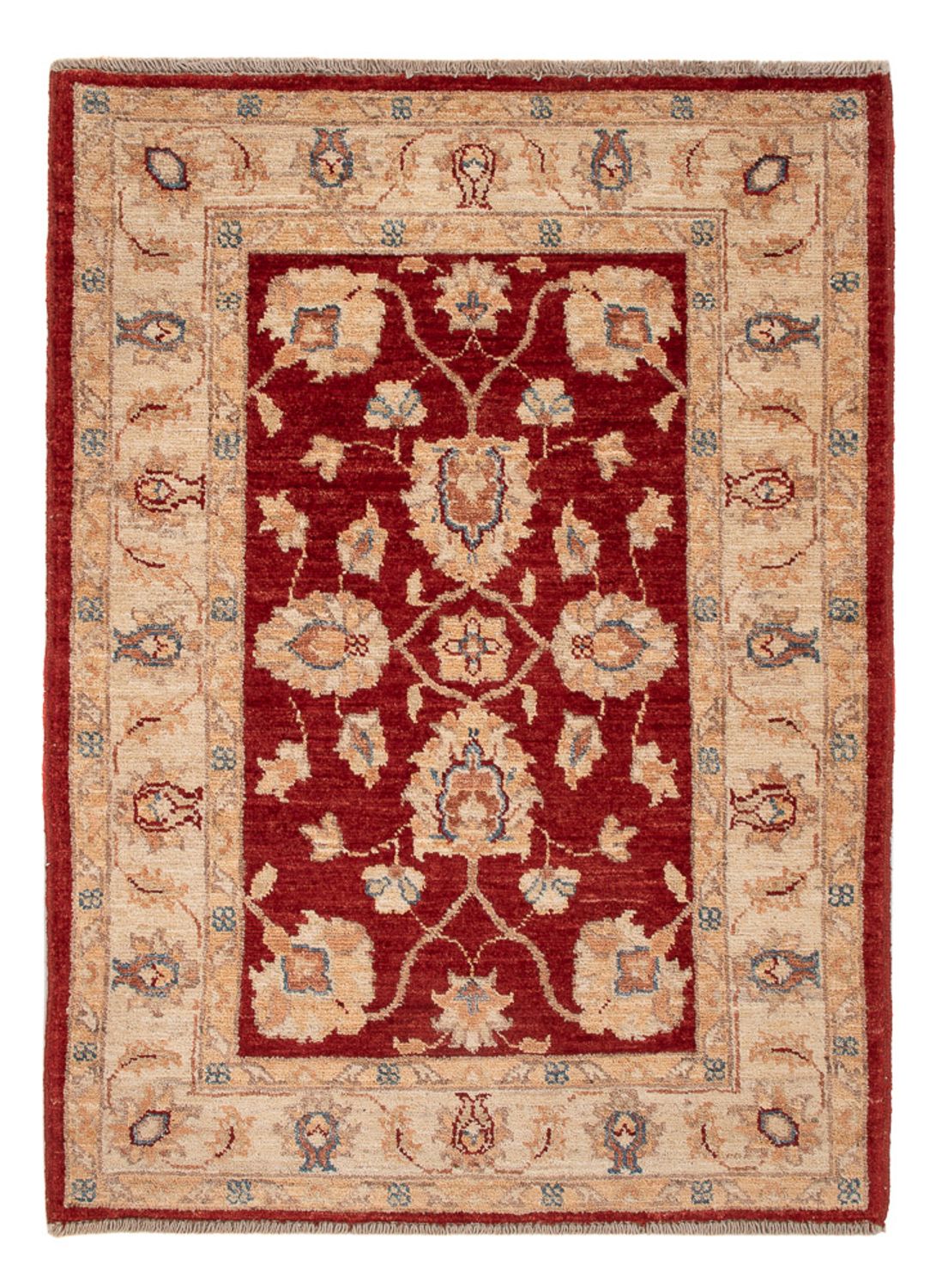 Ziegler Teppich - 101 x 75 cm - bordeauxrot