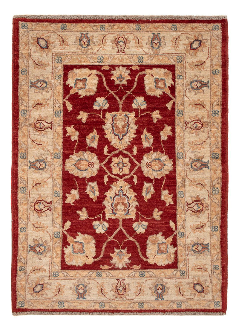 Ziegler Teppich - 101 x 75 cm - bordeauxrot