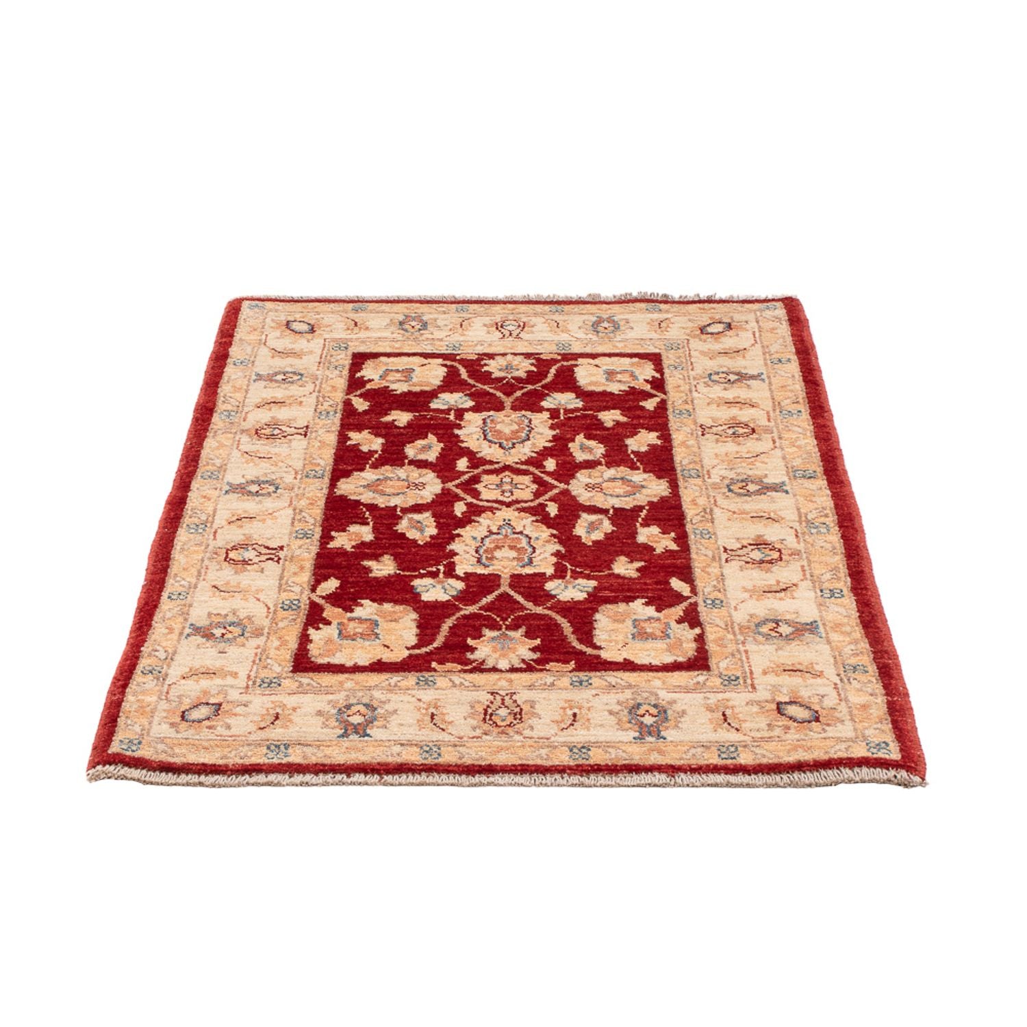 Ziegler Teppich - 101 x 75 cm - bordeauxrot