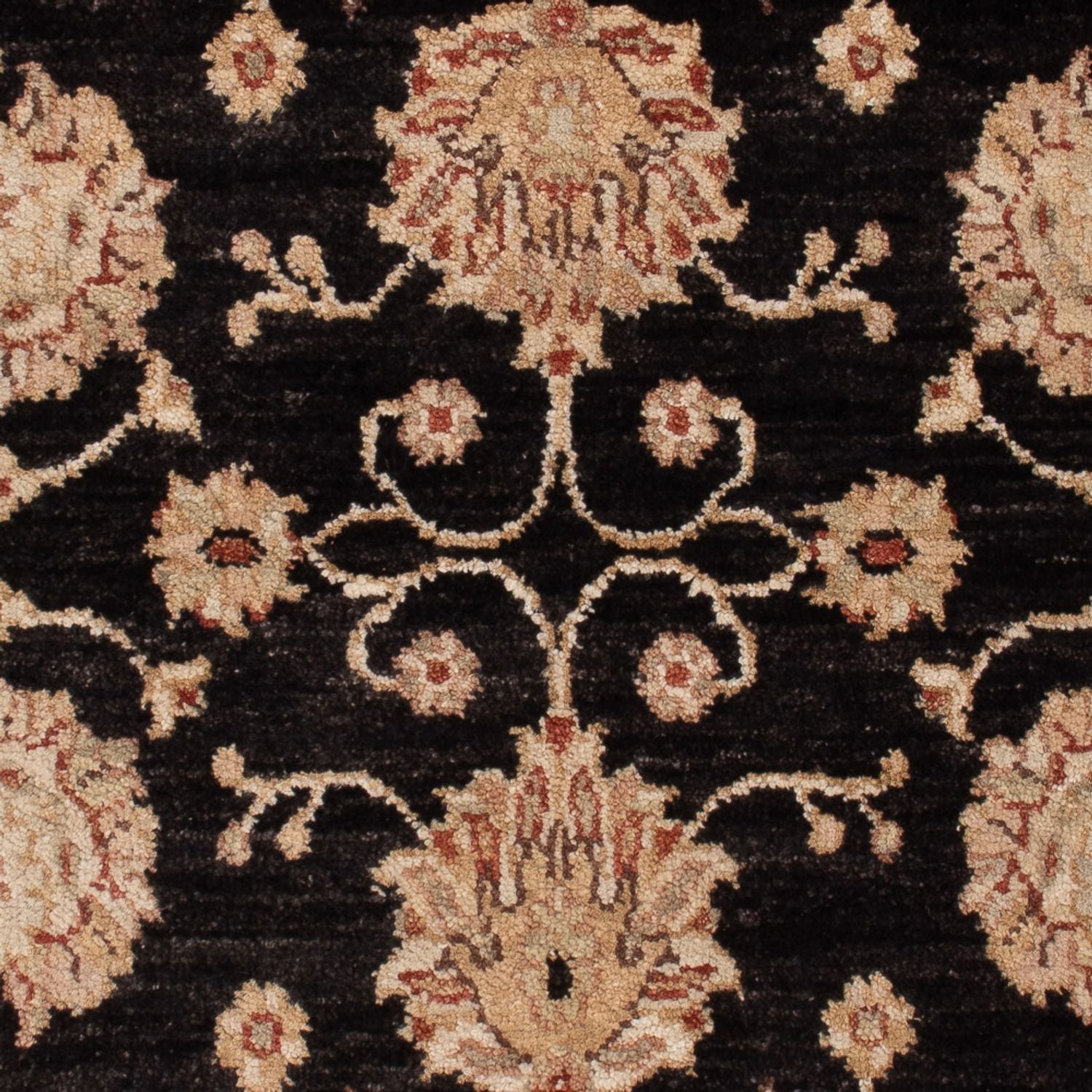 Ziegler Teppich - 120 x 80 cm - schwarz