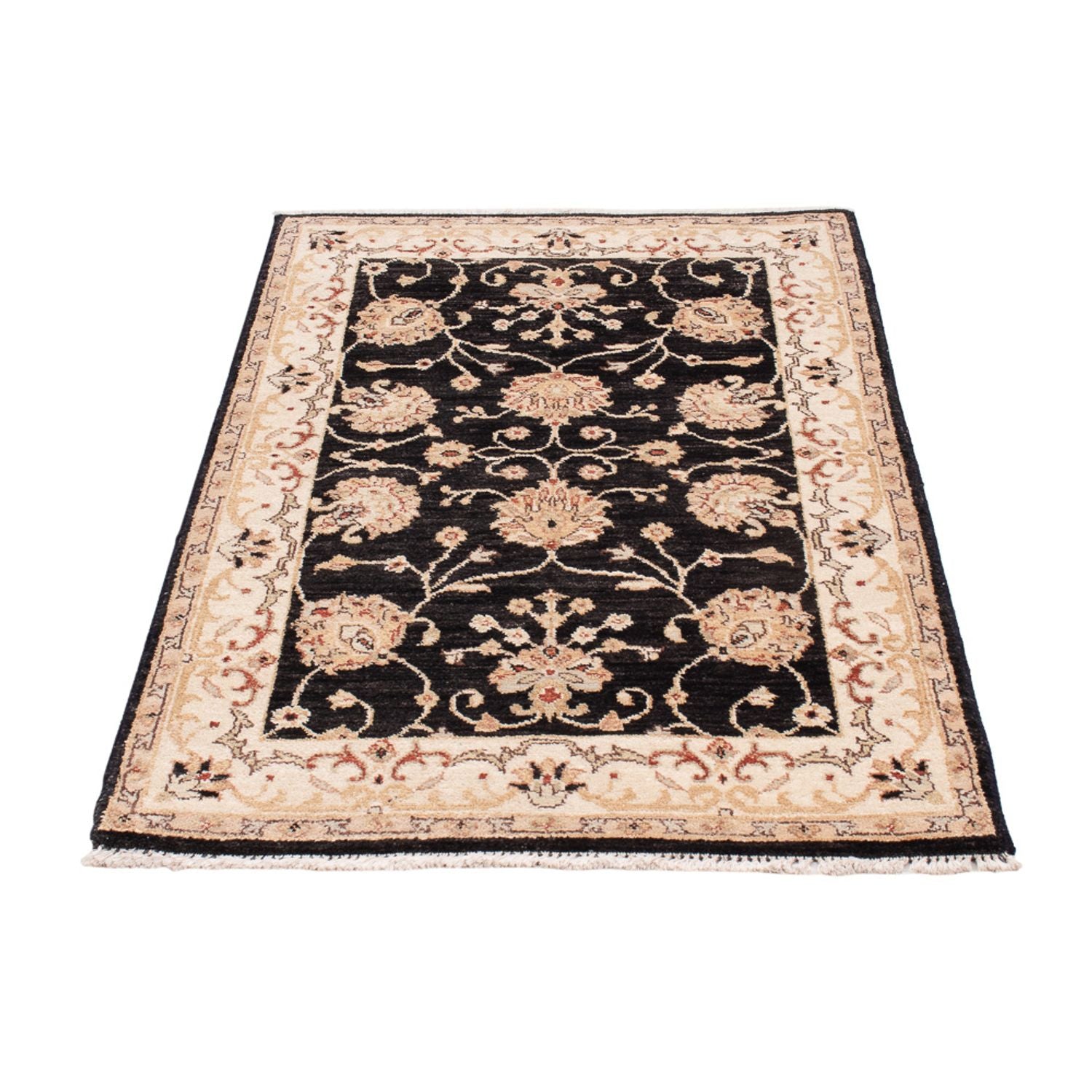 Ziegler Teppich - 120 x 80 cm - schwarz