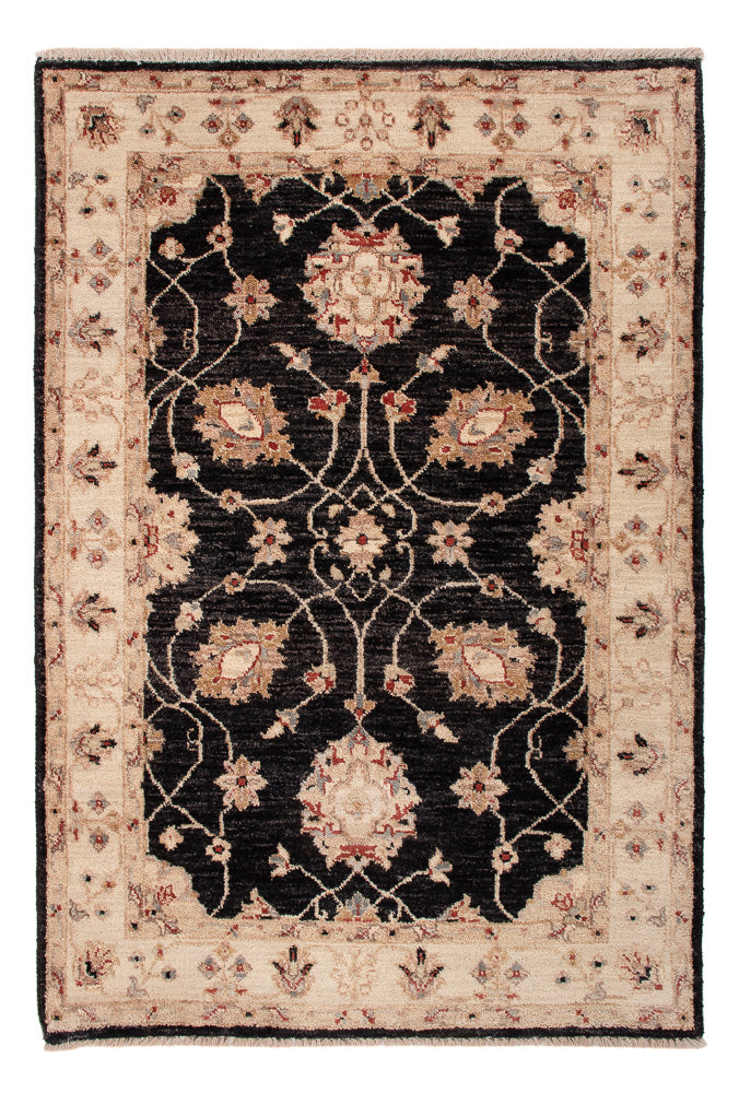Ziegler Teppich - 120 x 80 cm - schwarz