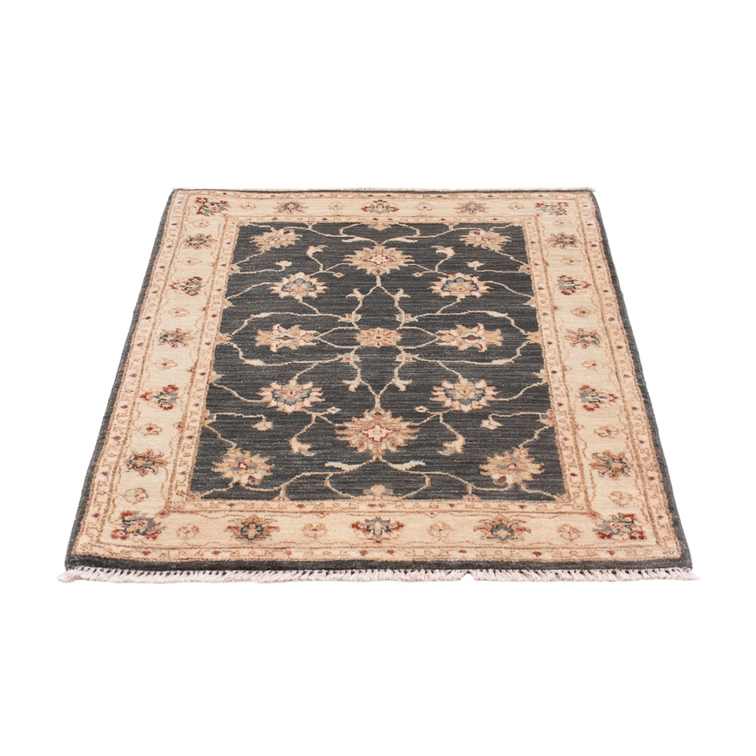Ziegler Teppich - 120 x 80 cm - schwarz
