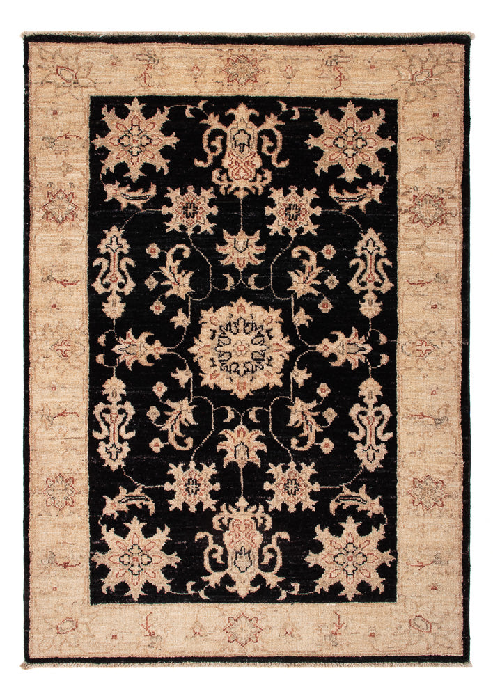 Ziegler Teppich - 115 x 81 cm - schwarz