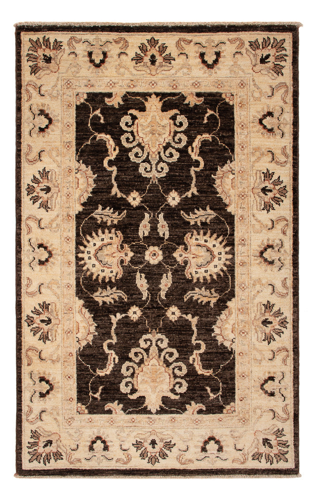 Ziegler Teppich - 119 x 76 cm - schwarz