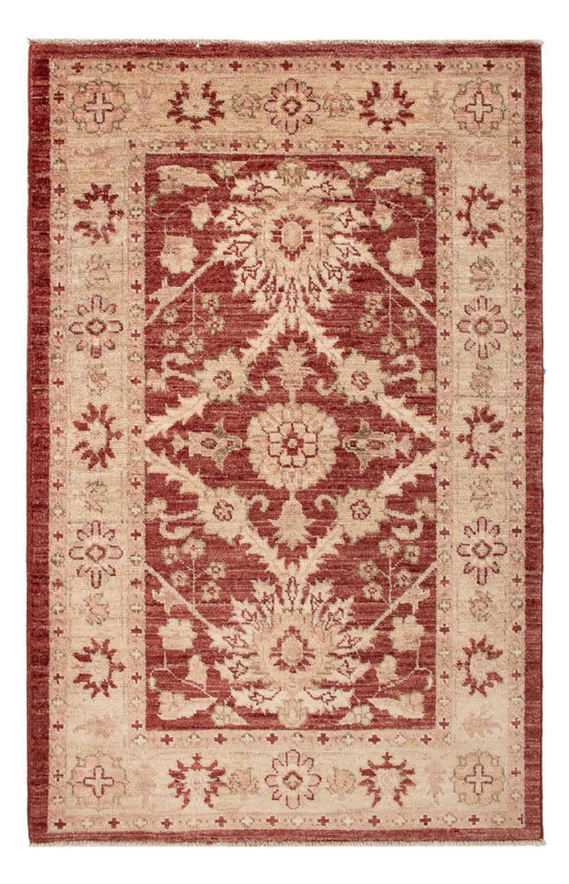 Ziegler Teppich - 129 x 82 cm - bordeauxrot