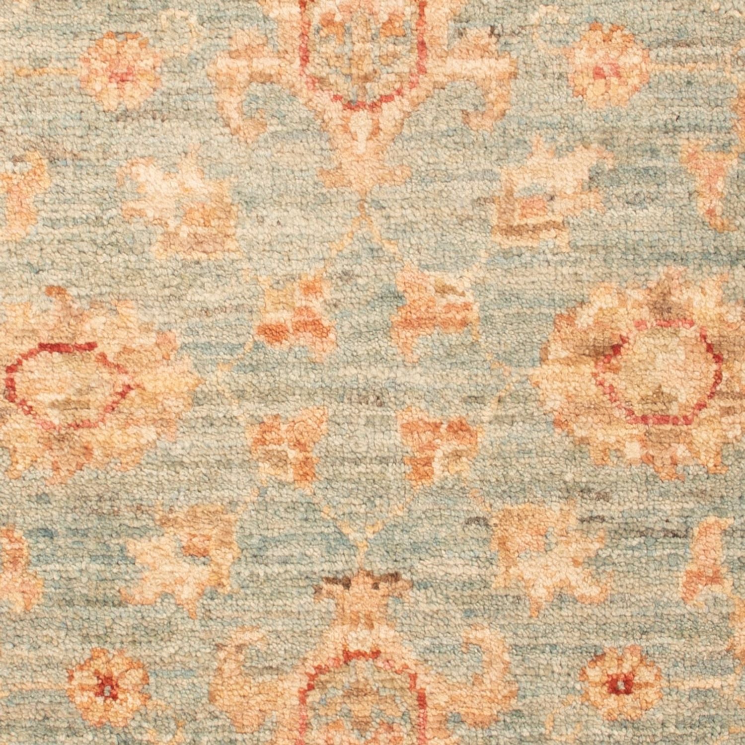 Ziegler Teppich - 89 x 64 cm - hellblau