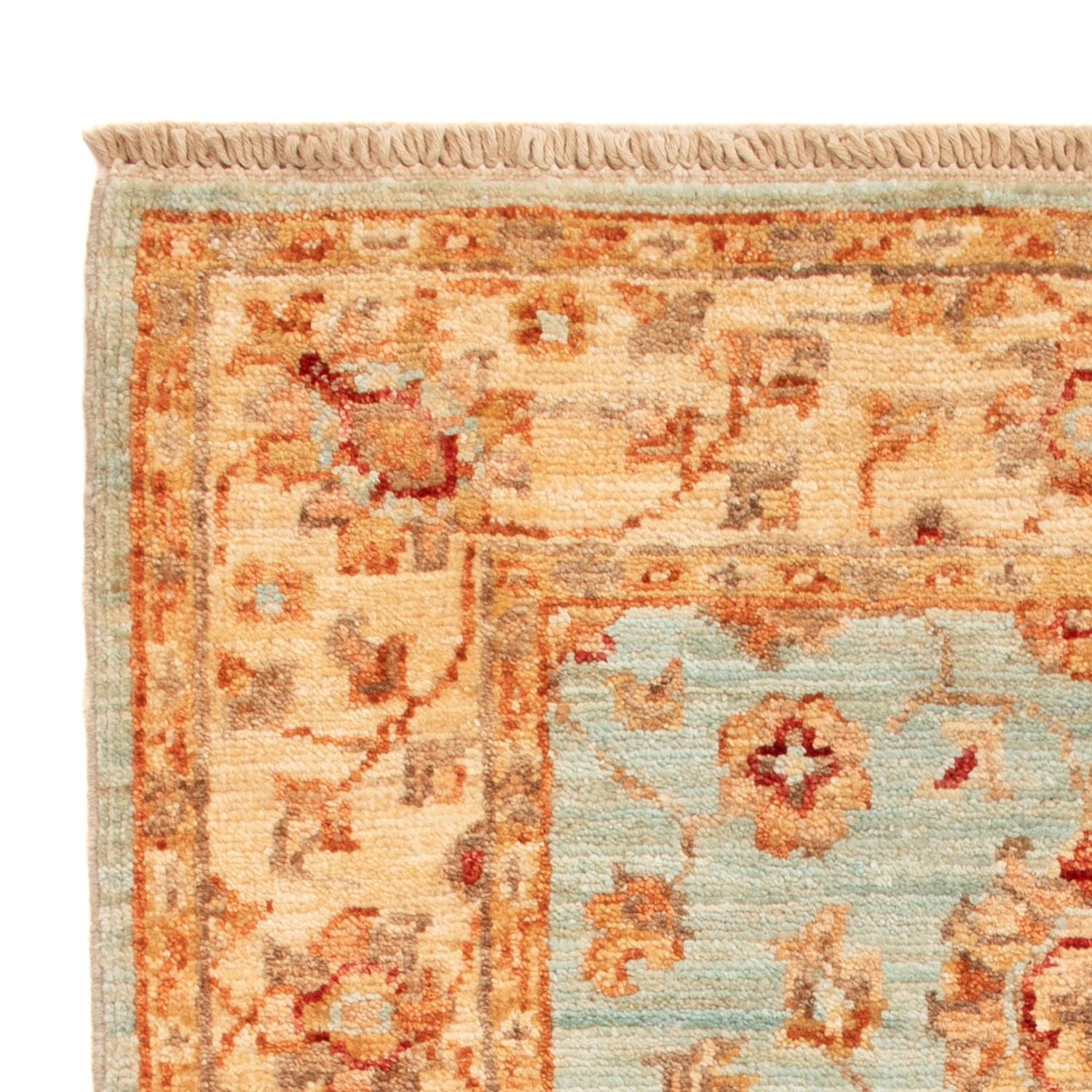 Ziegler Teppich - 91 x 63 cm - hellblau