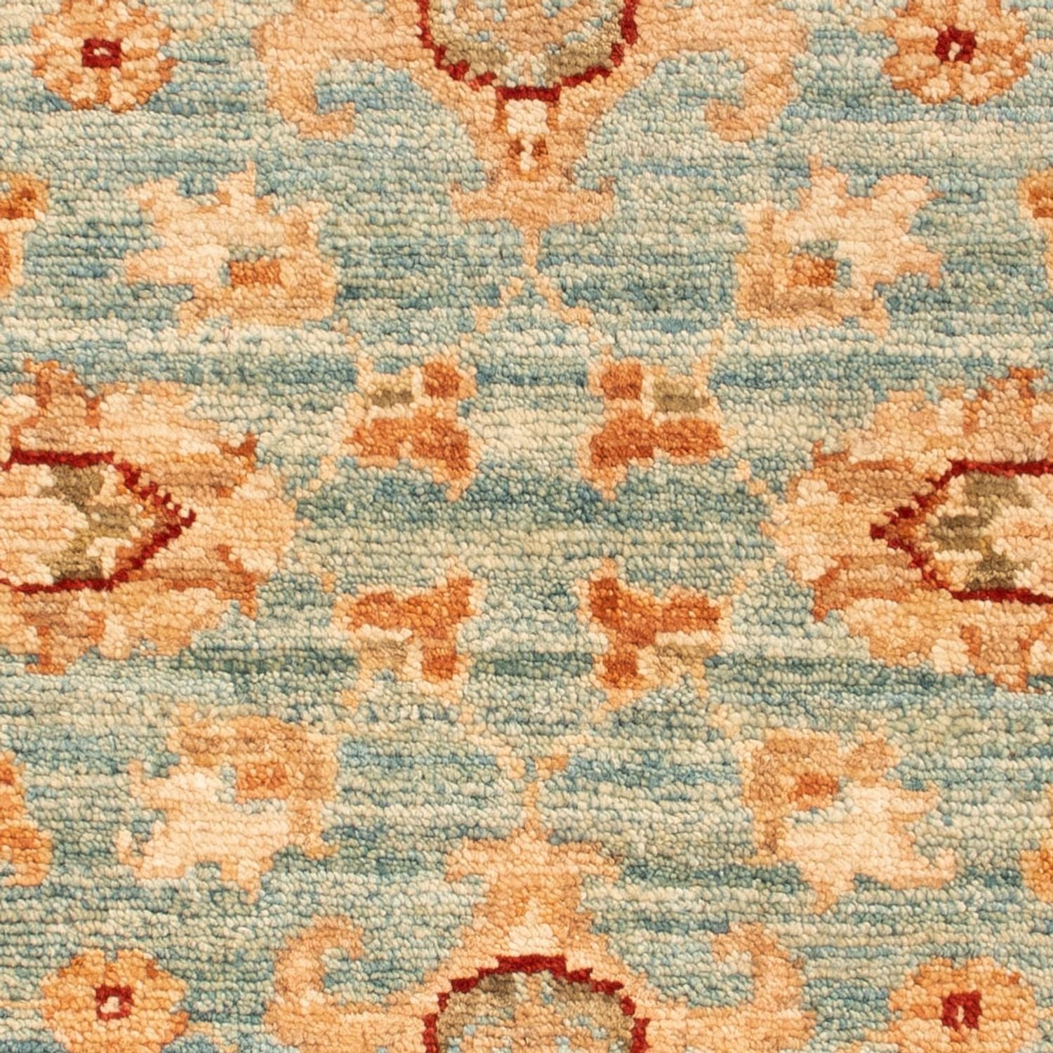 Ziegler Teppich - 80 x 60 cm - hellblau