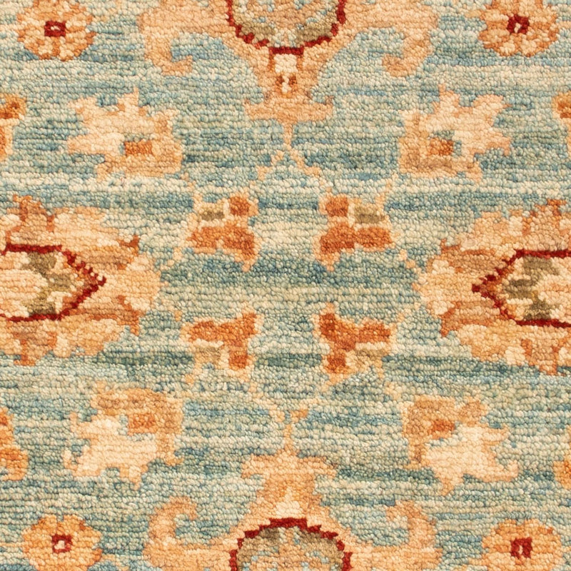 Ziegler Teppich - 80 x 60 cm - hellblau