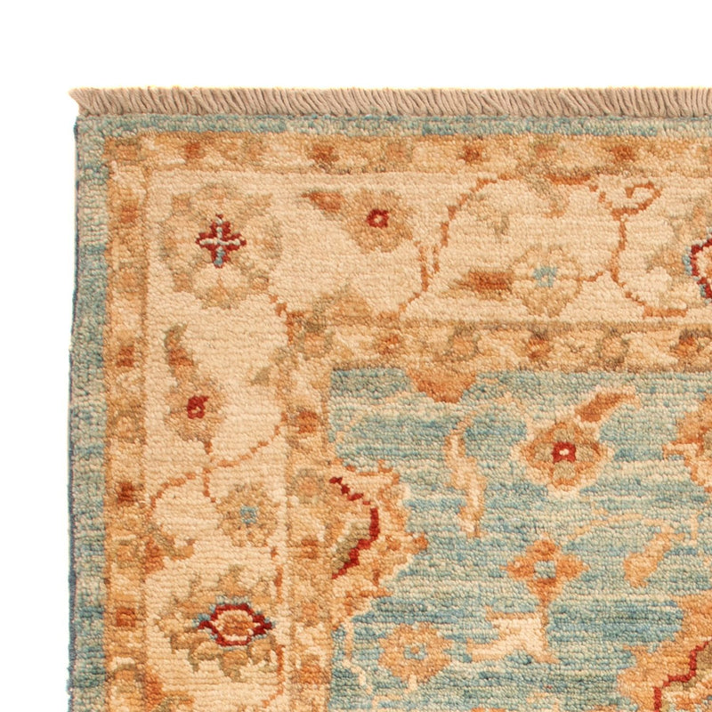 Ziegler Teppich - 80 x 60 cm - hellblau