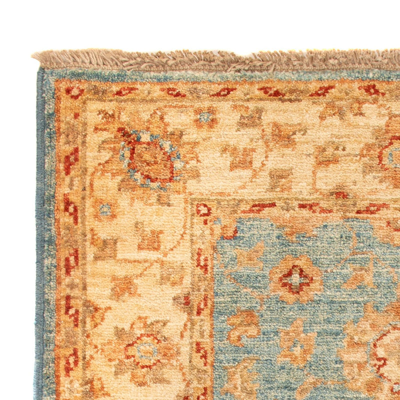 Ziegler Teppich - 86 x 64 cm - hellblau