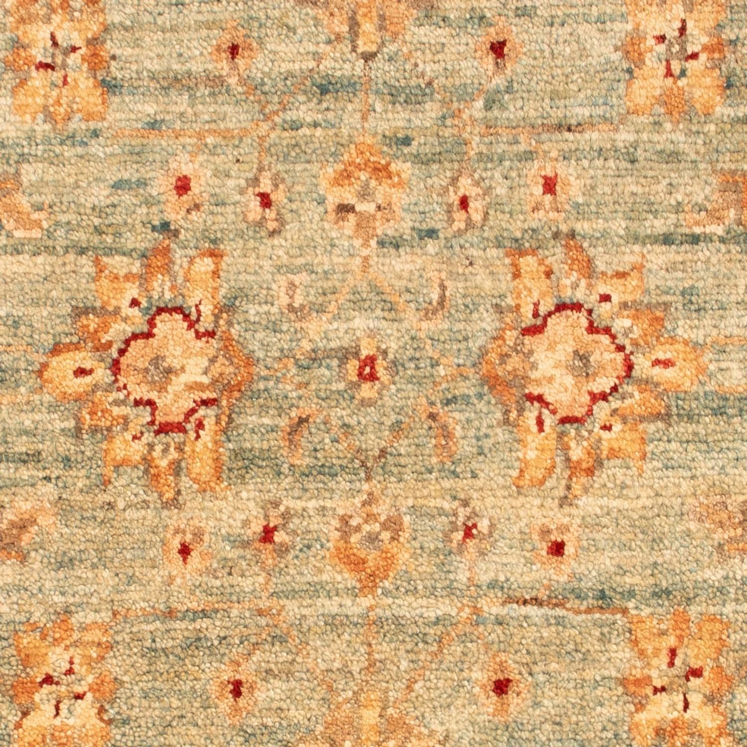 Ziegler Teppich - 101 x 59 cm - hellgrün