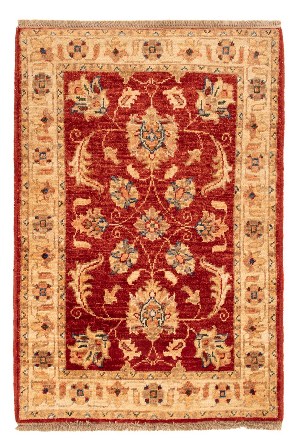 Ziegler Teppich - 86 x 59 cm - bordeauxrot