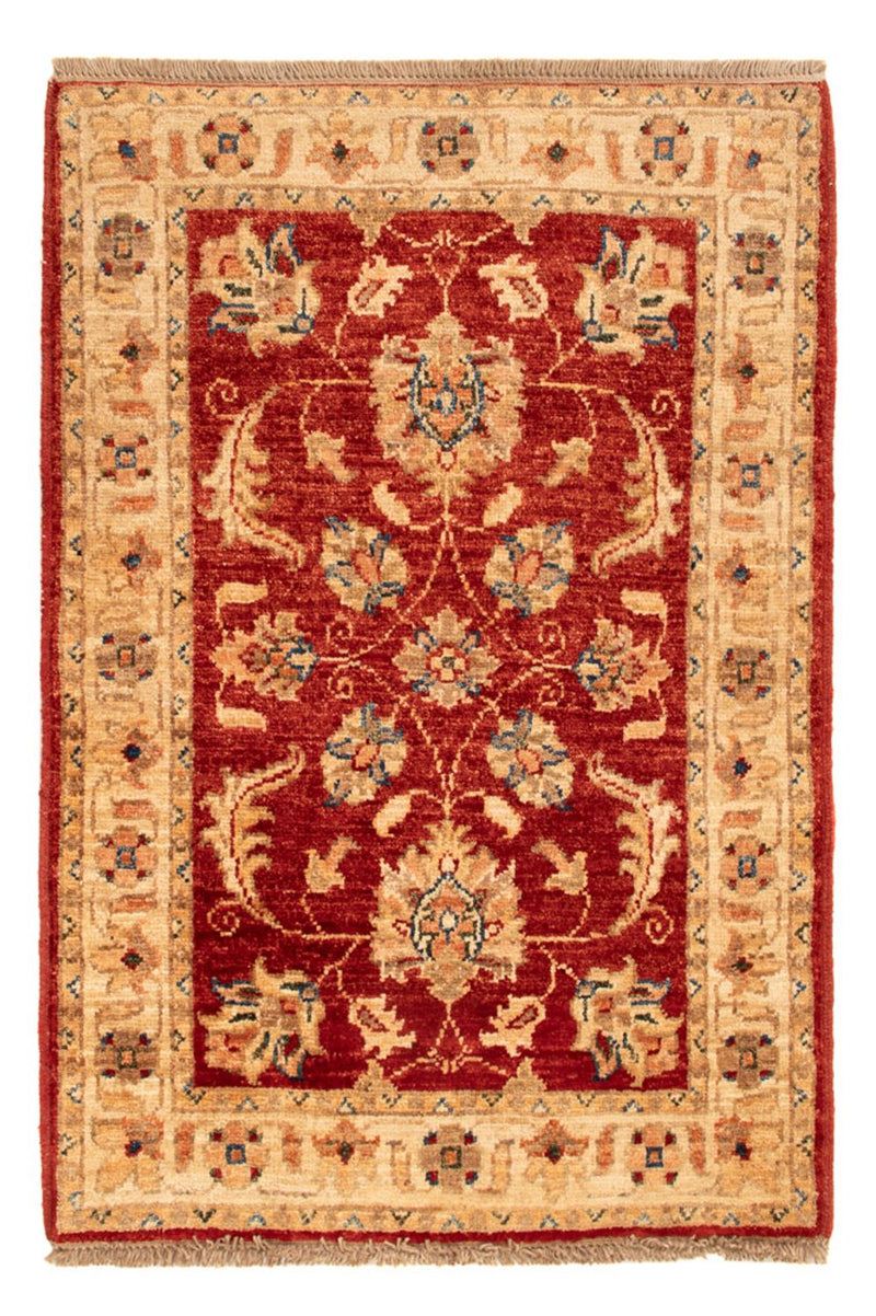 Ziegler Teppich - 86 x 59 cm - bordeauxrot