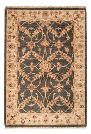 Ziegler Teppich - 90 x 60 cm - schwarz