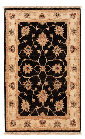 Ziegler Teppich - 90 x 60 cm - schwarz