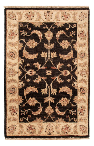 Ziegler Teppich - 90 x 60 cm - schwarz