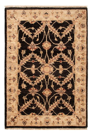 Ziegler Teppich - 90 x 60 cm - schwarz