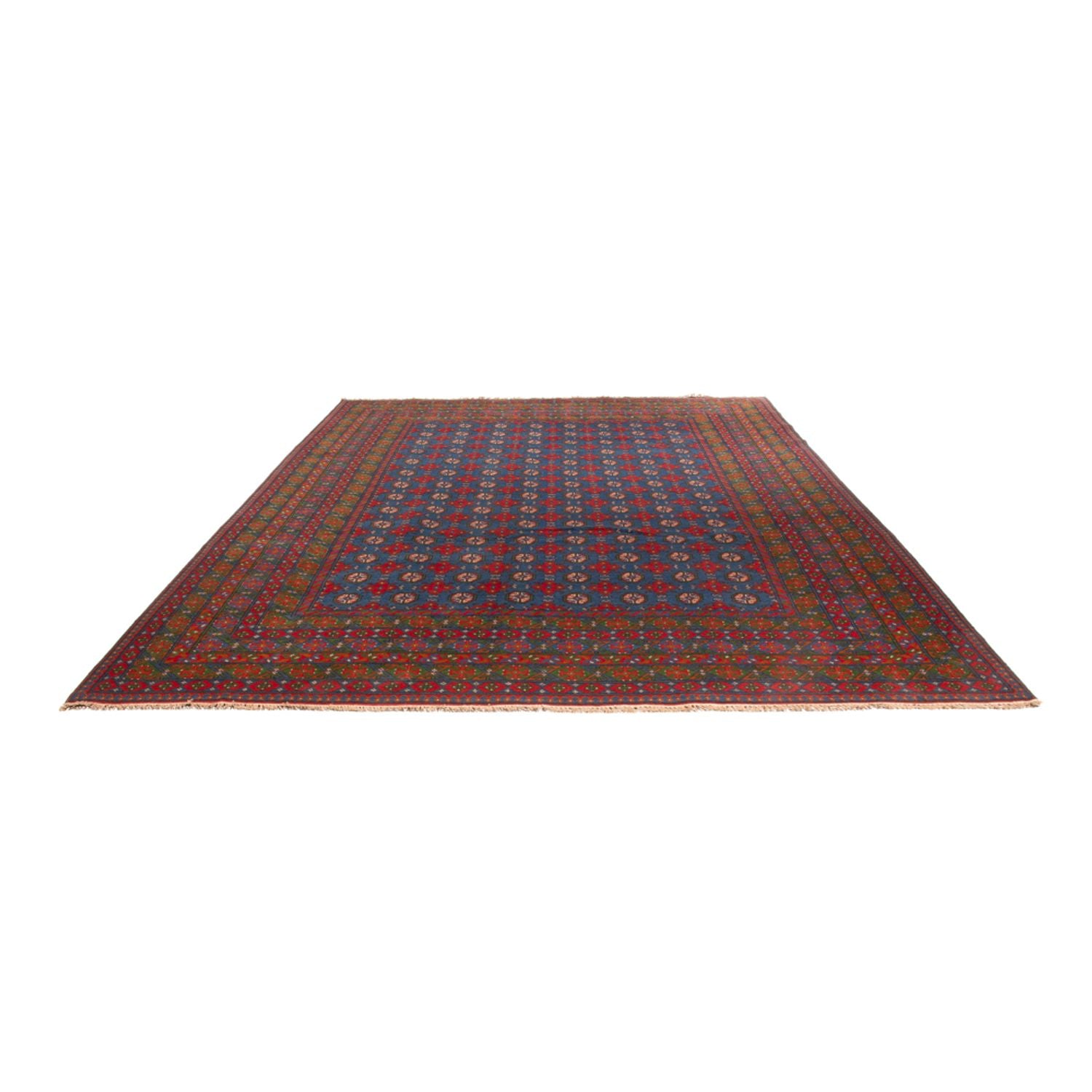 Afghan Teppich - Filpa - 355 x 252 cm - blau