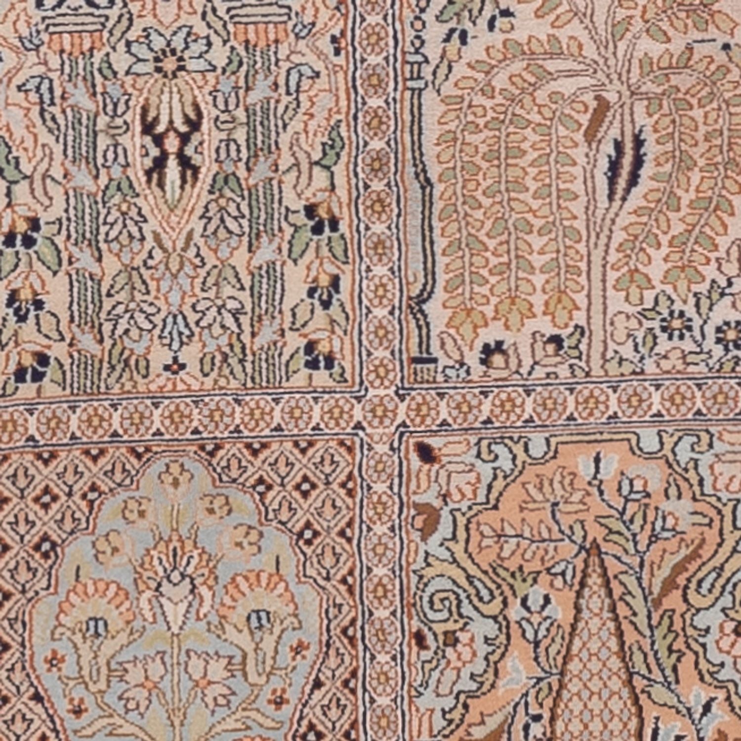 Läufer Seiden - Kaschmir Seide - 259 x 79 cm - beige