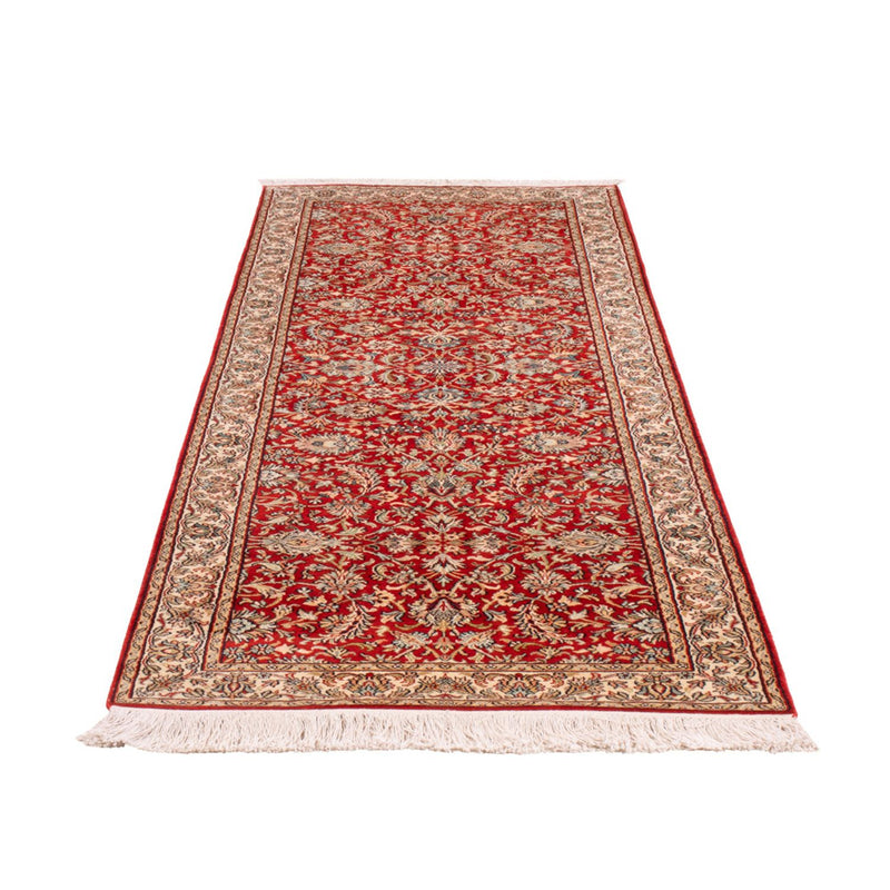 Läufer Seiden - Kaschmir Seide - 242 x 79 cm - rot