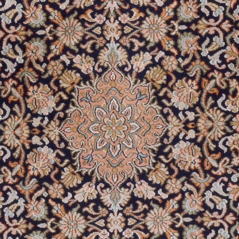 Läufer Seiden - Kaschmir Seide - 264 x 76 cm - dunkelblau