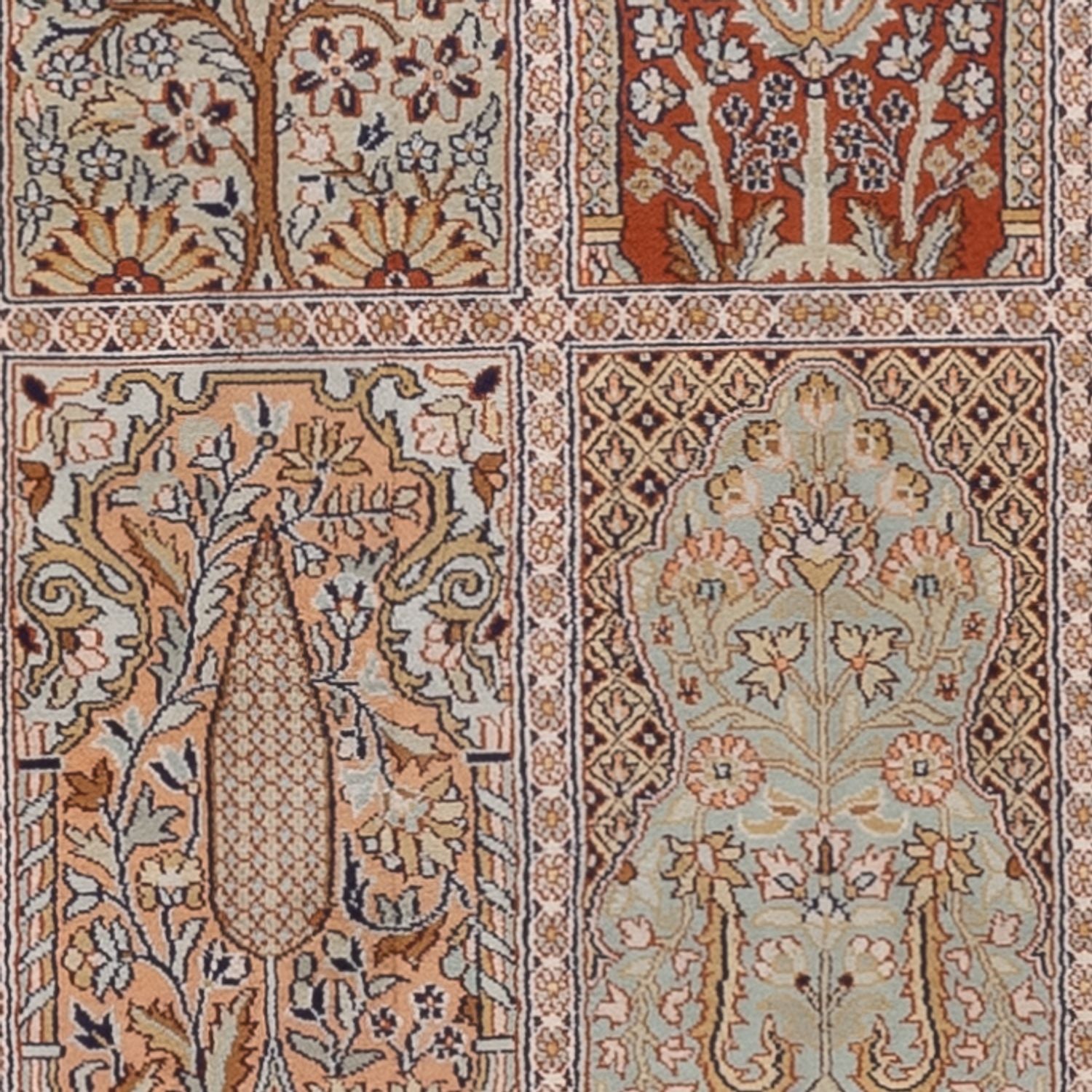 Läufer Seiden - Kaschmir Seide - 296 x 78 cm - dunkelbeige