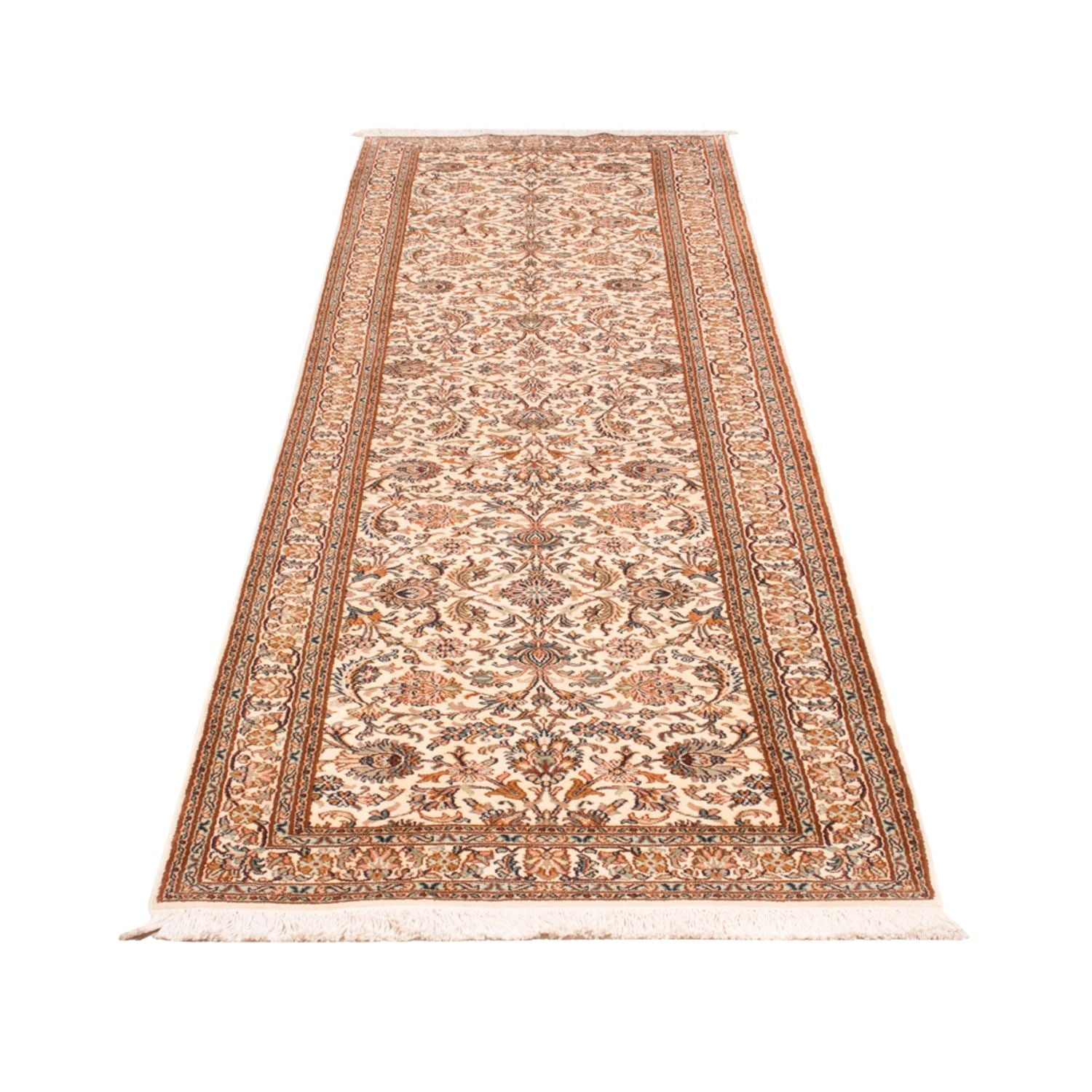Läufer Seiden - Kaschmir Seide - 325 x 76 cm - beige