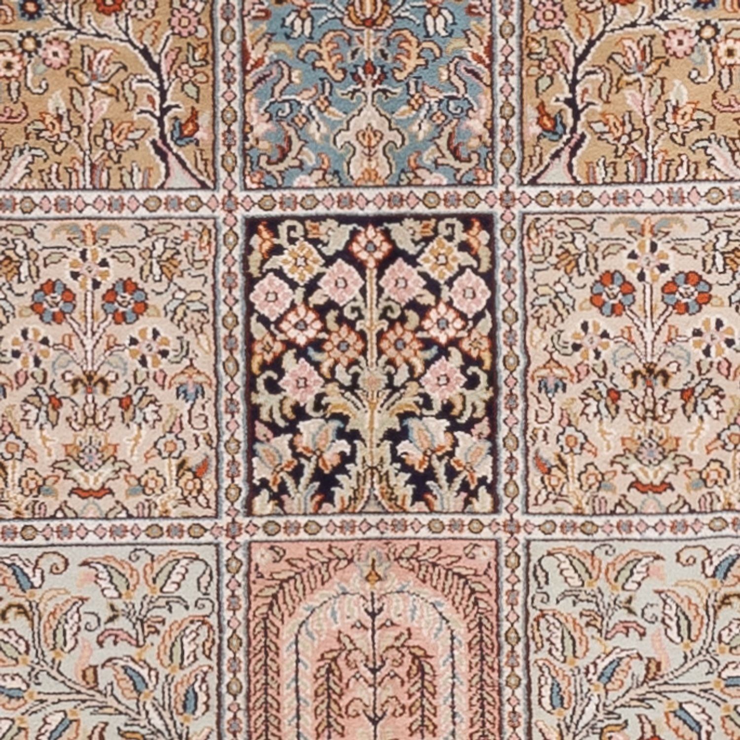 Läufer Seiden - Kaschmir Seide - 280 x 80 cm - dunkelbeige