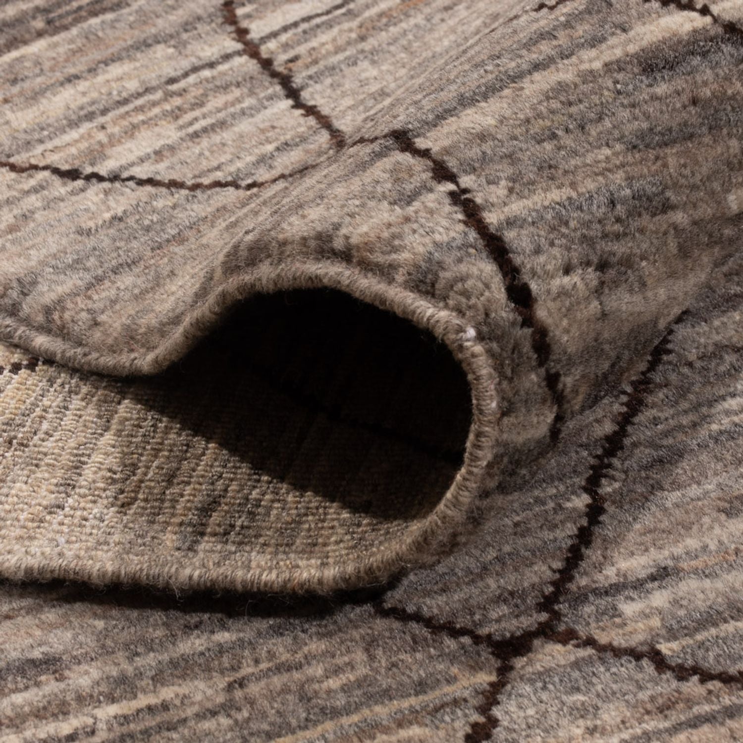 Berber Teppich - 296 x 245 cm - dunkelbeige