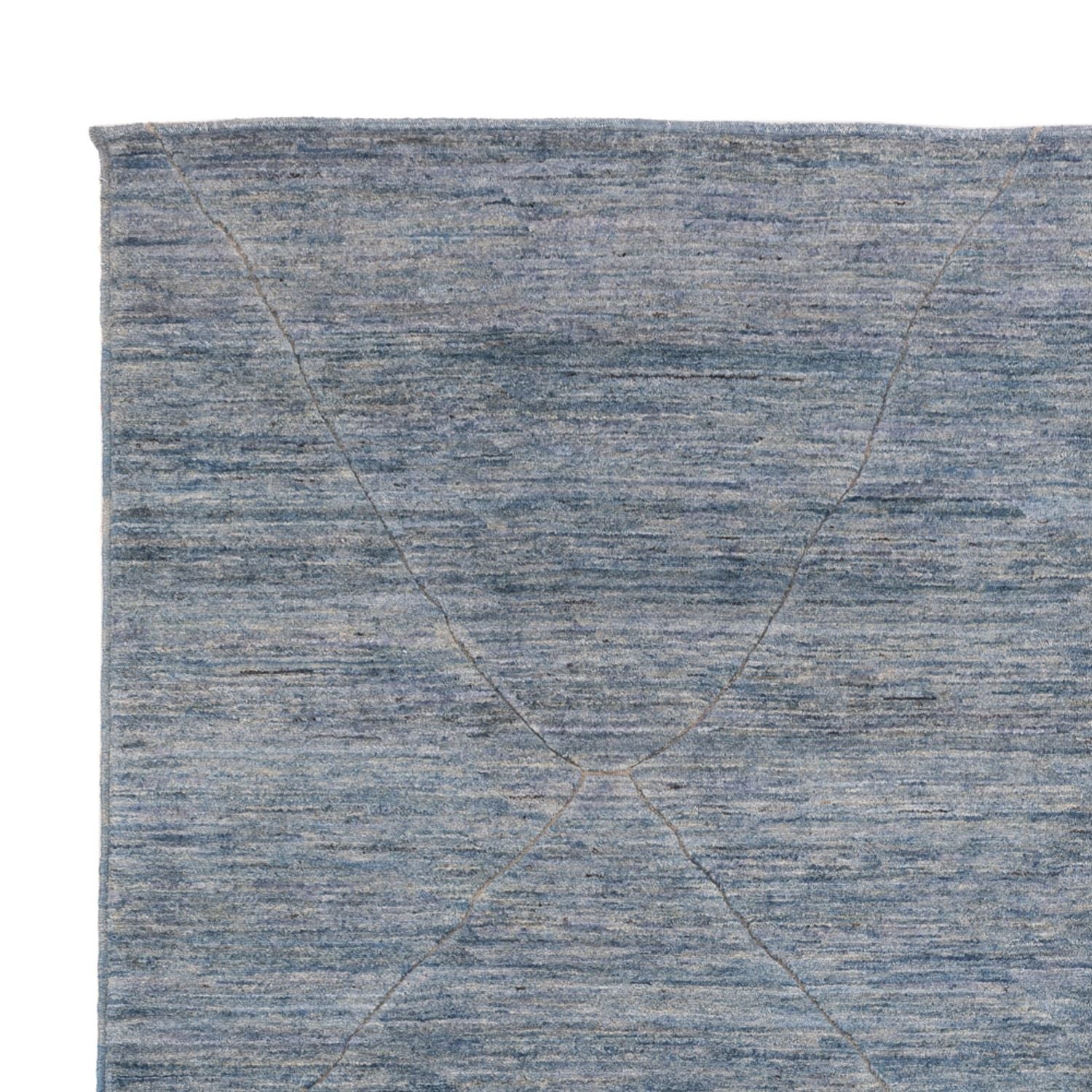 Berber Teppich - 360 x 274 cm - seeblau