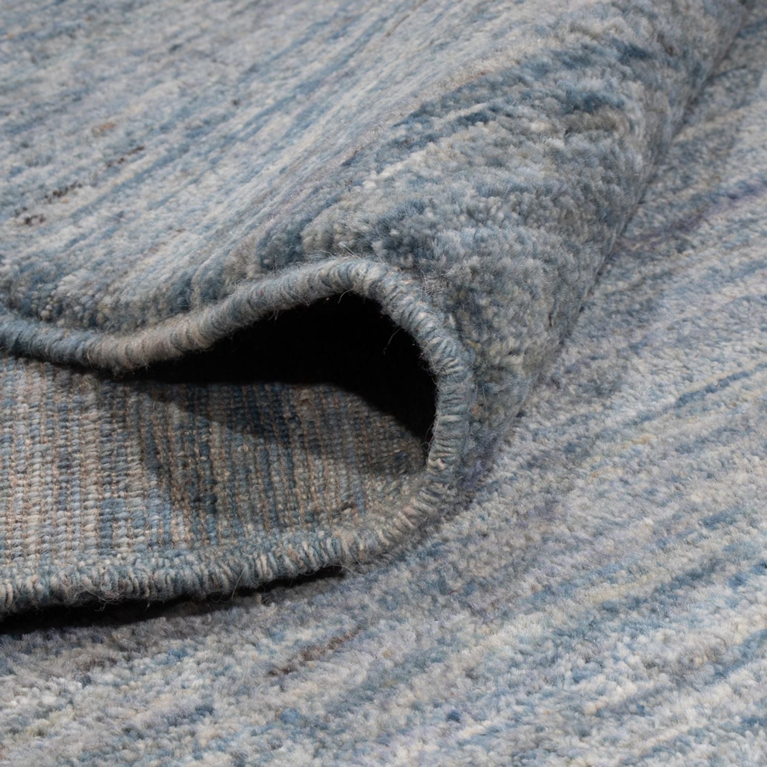 Berber Teppich - 360 x 274 cm - seeblau