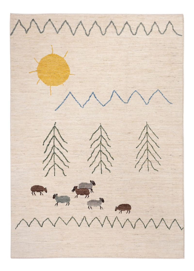 Berber Teppich - 241 x 172 cm - natur