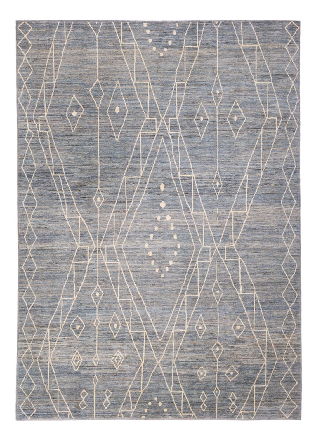 Berber Teppich - 288 x 204 cm - seeblau