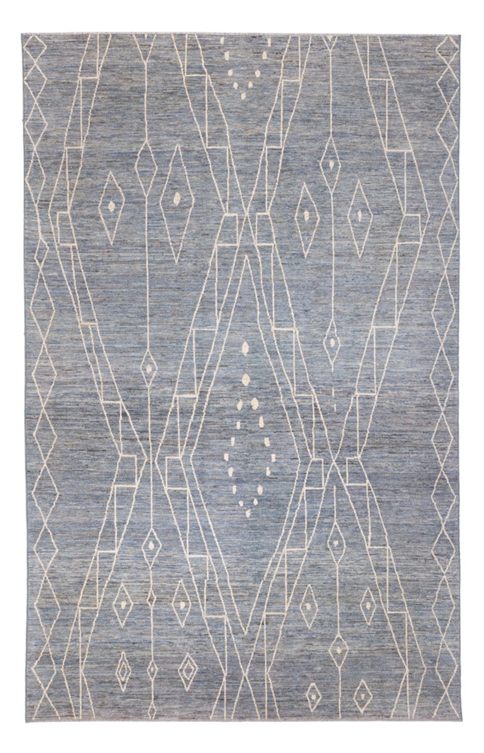 Berber Teppich - 304 x 194 cm - seeblau