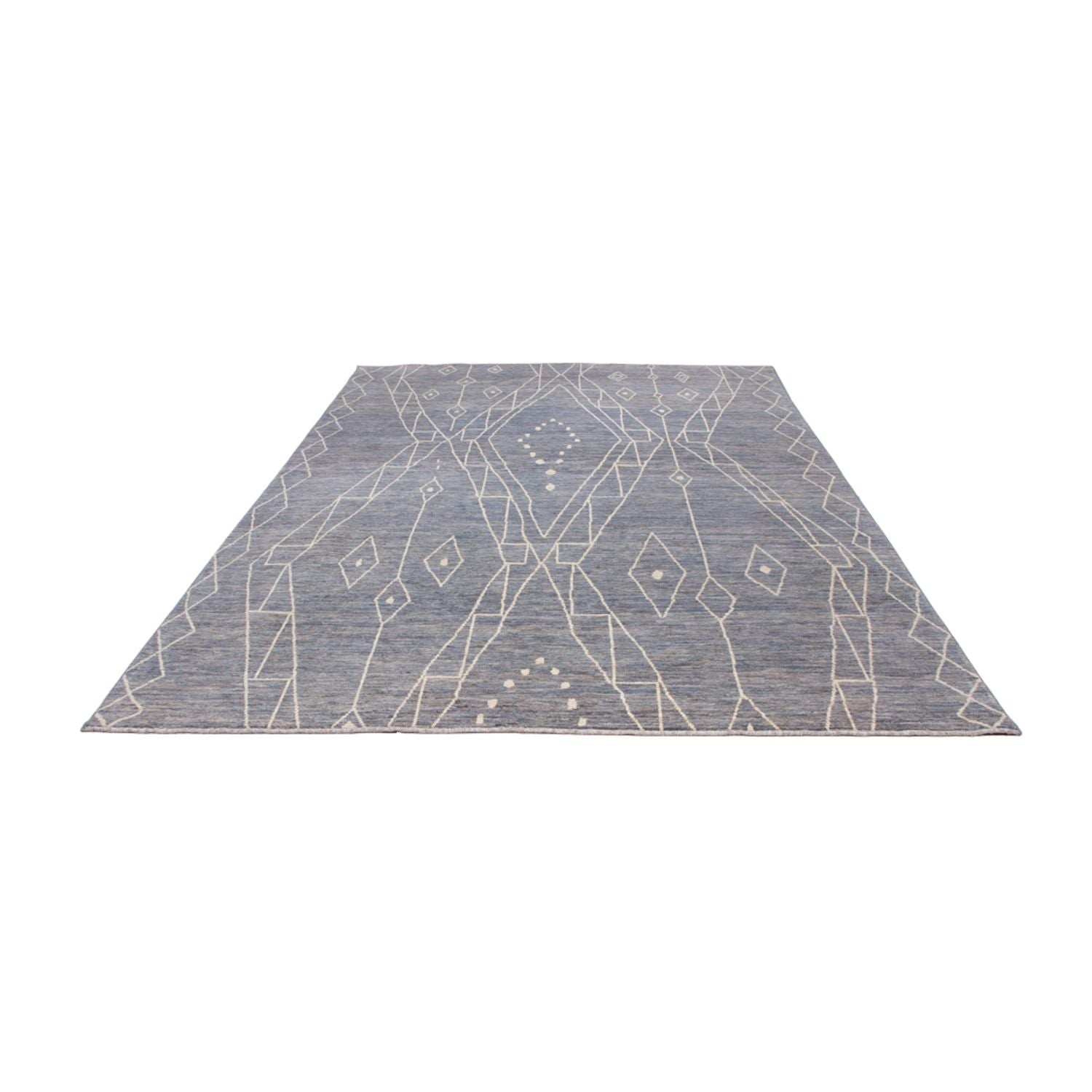 Berber Teppich - 304 x 194 cm - seeblau