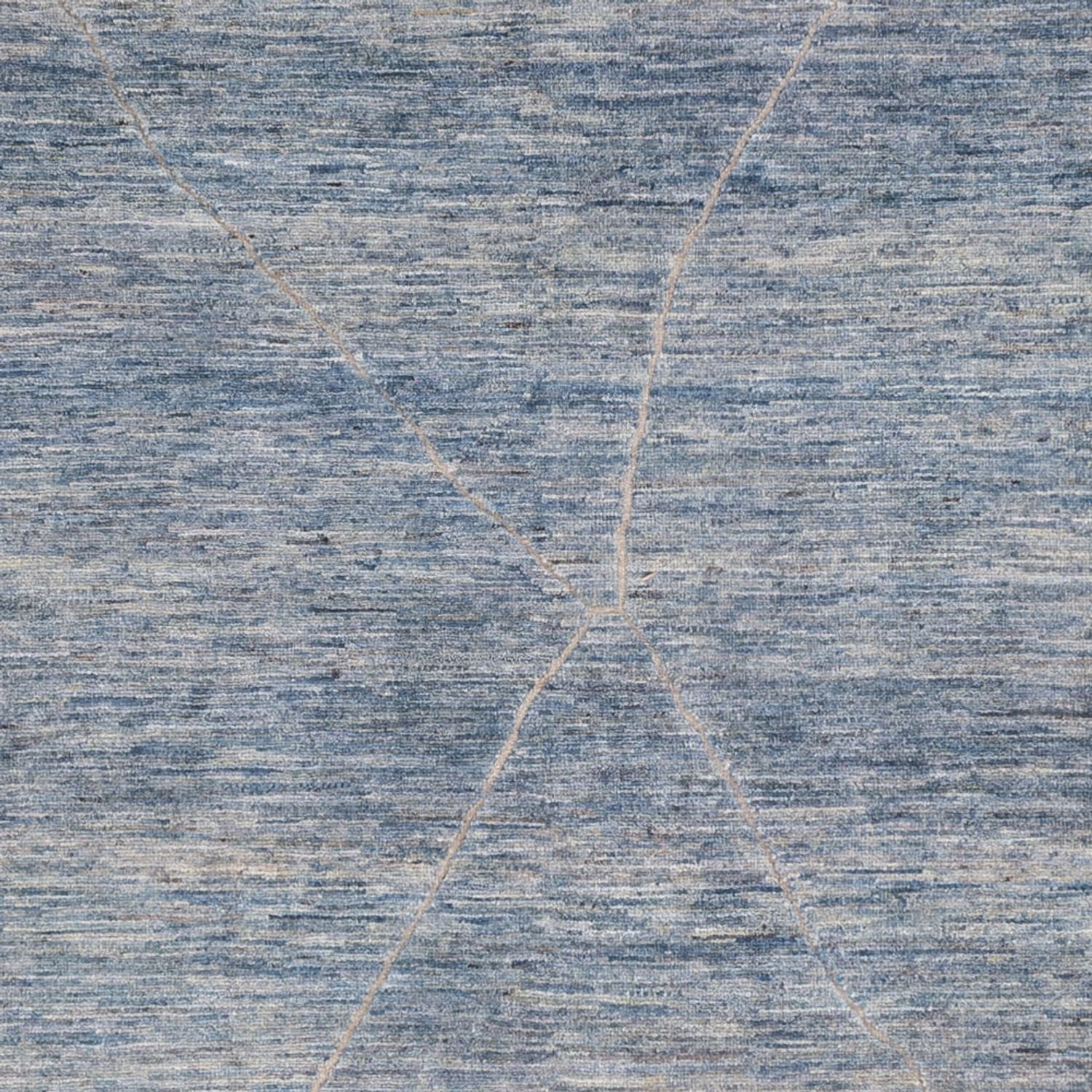 Berber Teppich - 298 x 258 cm - seeblau