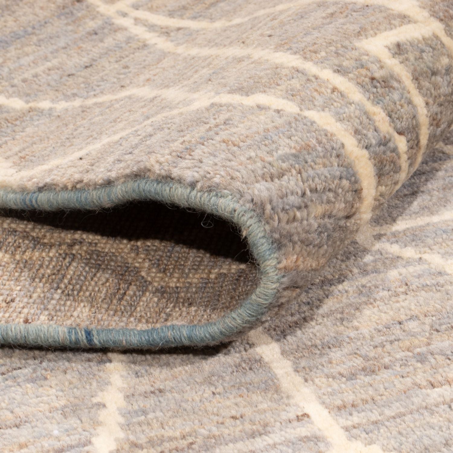 Berber Teppich - 245 x 173 cm - seeblau
