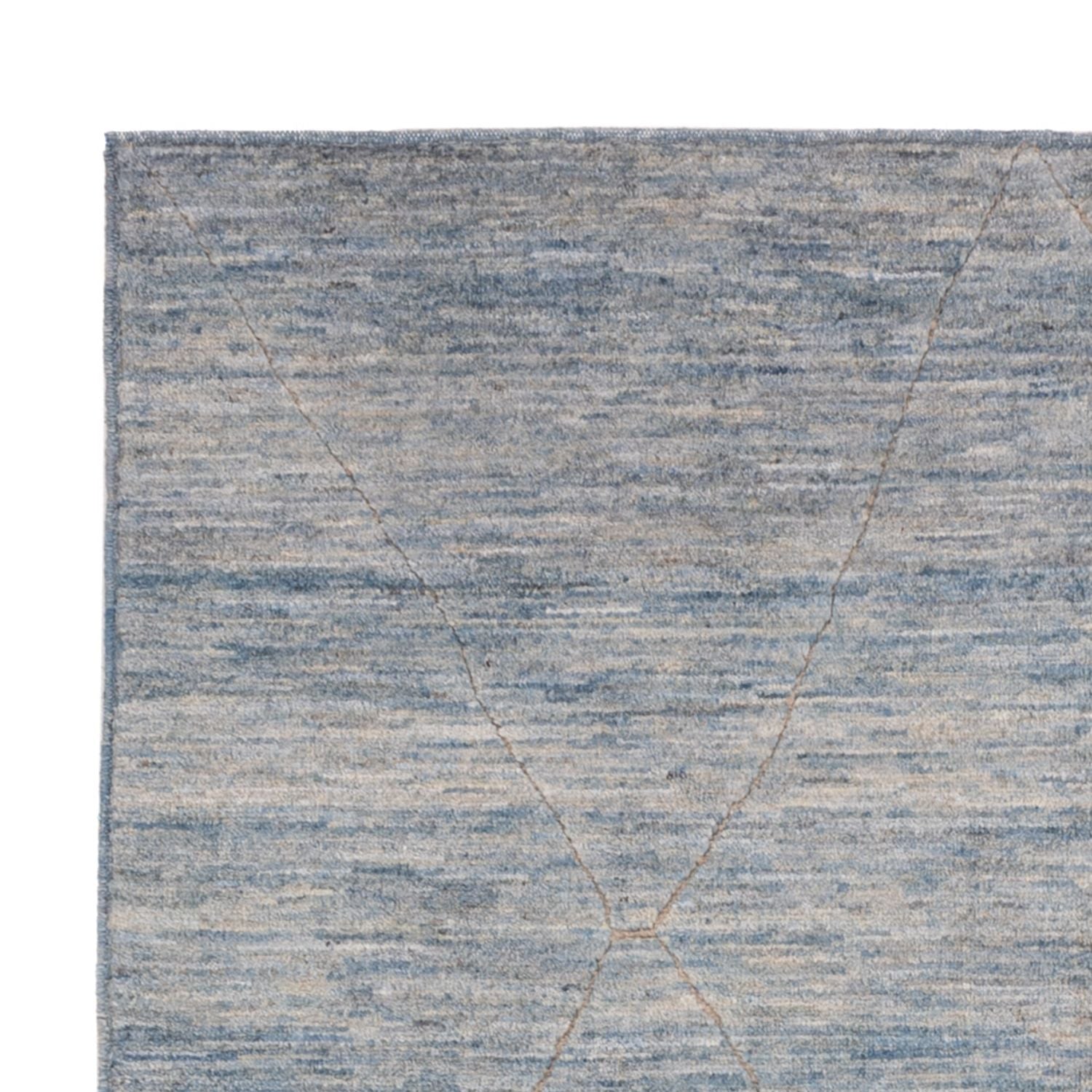 Berber Teppich - 196 x 154 cm - seeblau