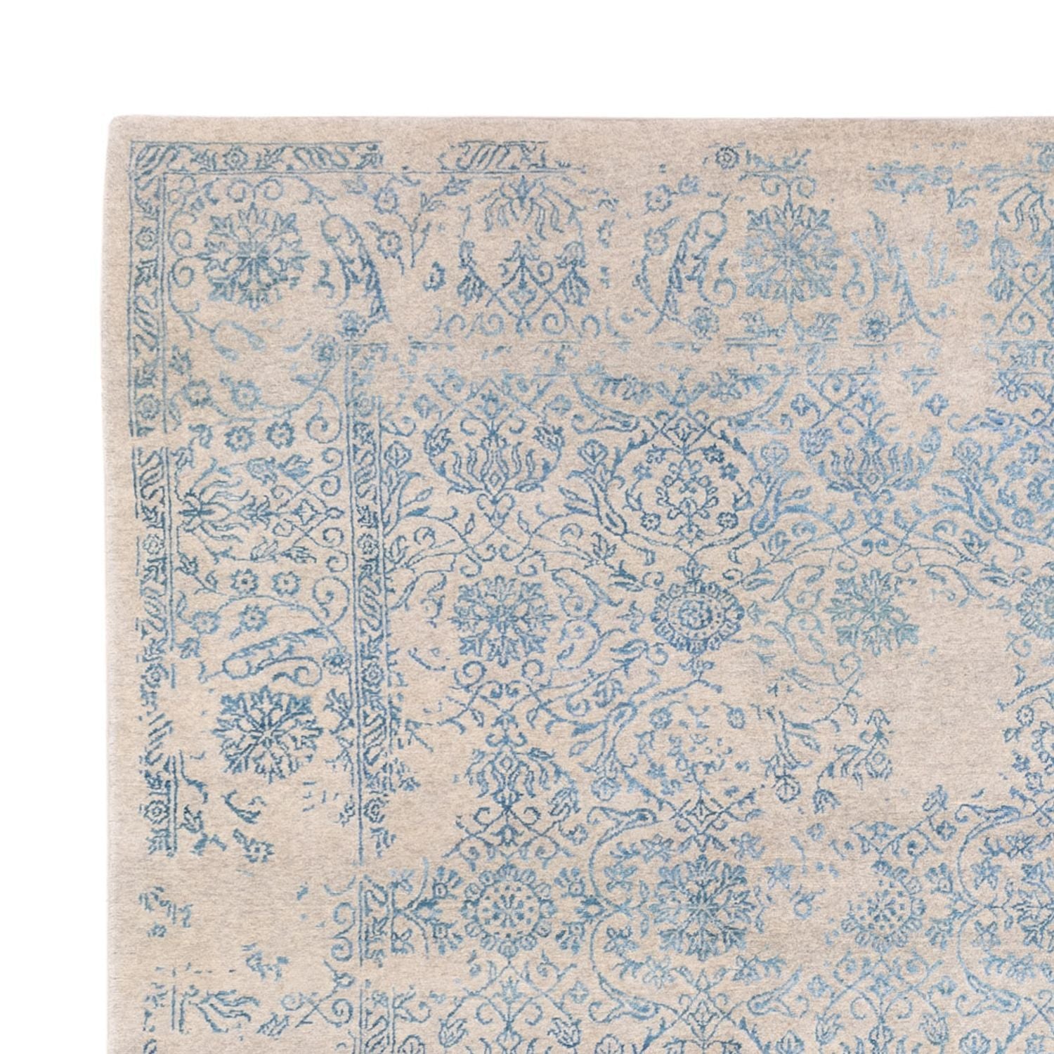 Designer Teppich - 289 x 241 cm - hellblau
