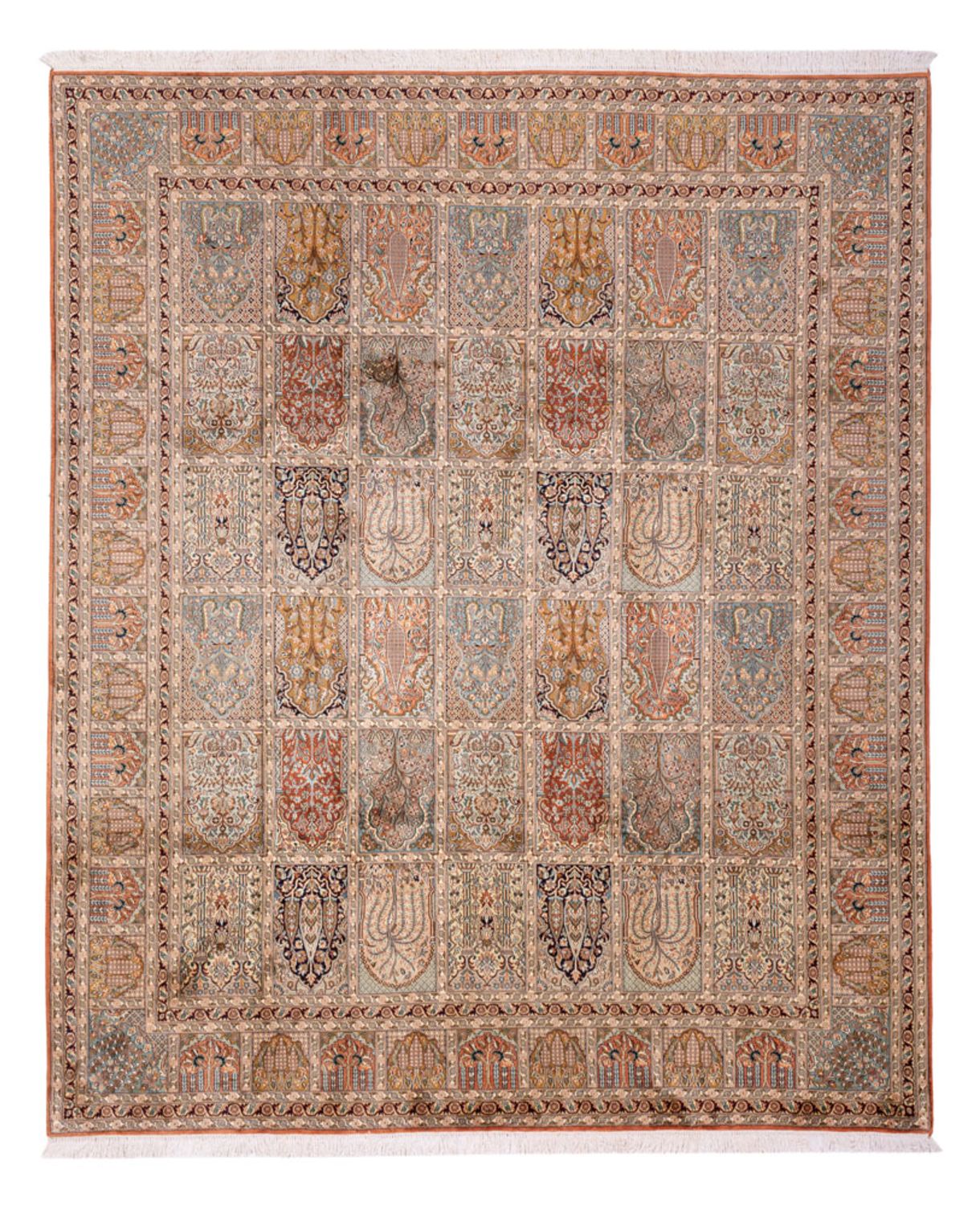 Seidenteppich - Kaschmir Seide - 307 x 250 cm - mehrfarbig
