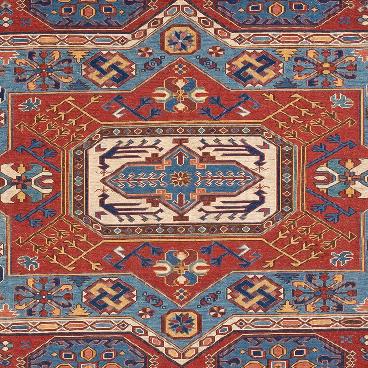 Kelim Teppich - Oriental - Soumak - 329 x 256 cm - rot